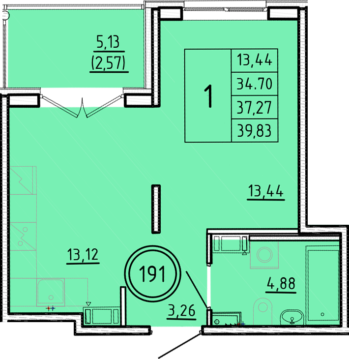 ОК 16 корпус 2 квартира 191