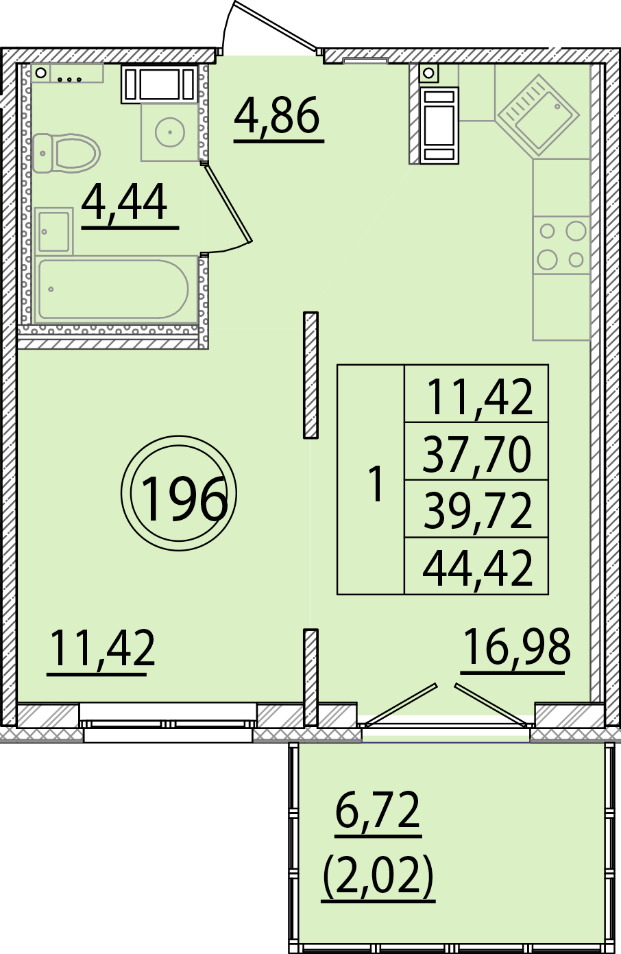 ОК 15 корпус 2 квартира 196