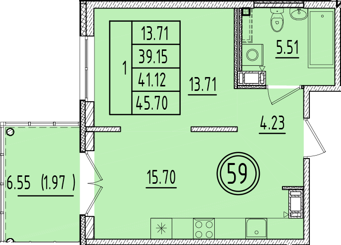 ОК 6.4. корпус 1 квартира 59