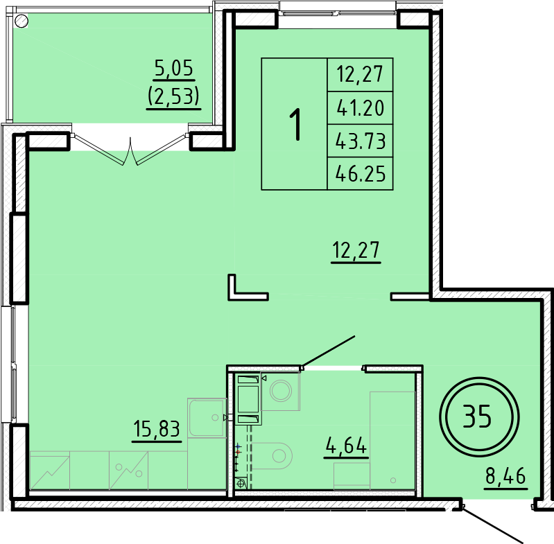 ОК 16 корпус 3 квартира 35