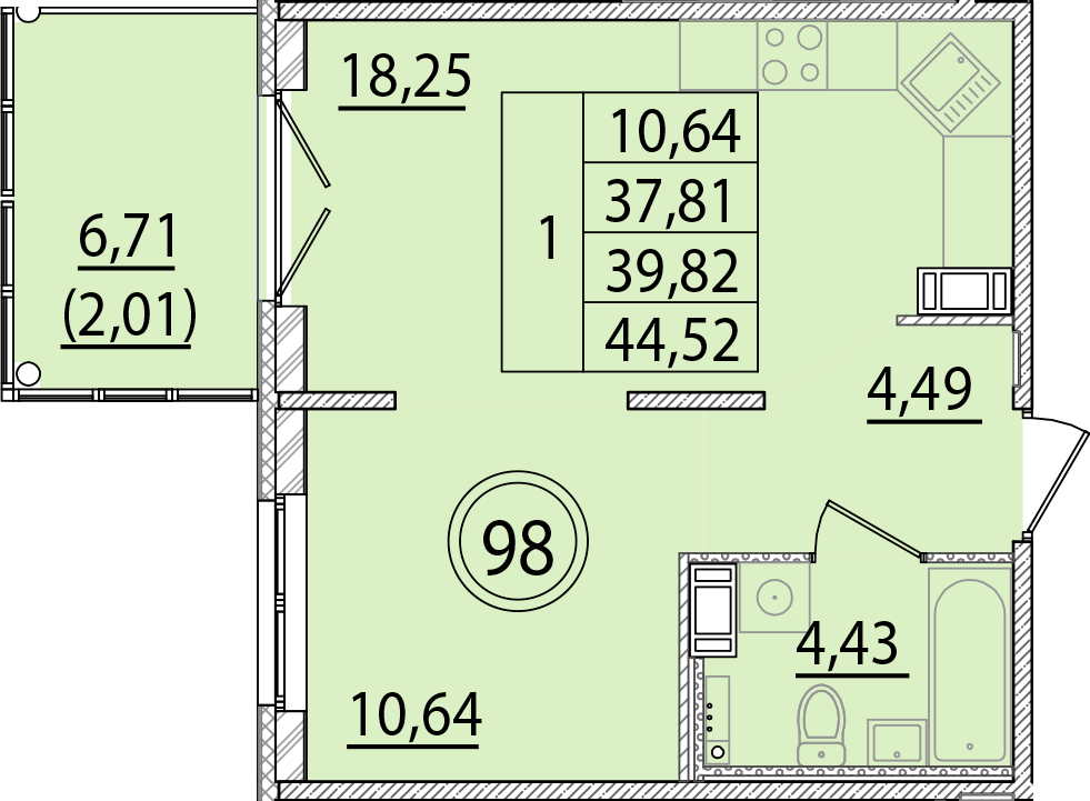 ОК 15 корпус 2 квартира 98