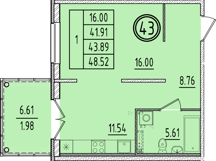ОК 6.4. корпус 2 квартира 43