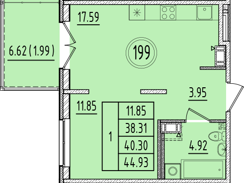ОК 6.4. корпус 1 квартира 199