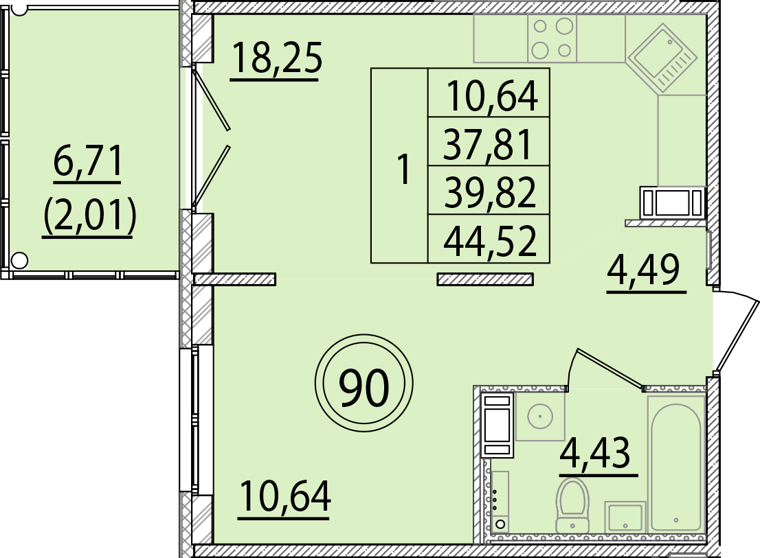 ОК 15 корпус 2 квартира 90