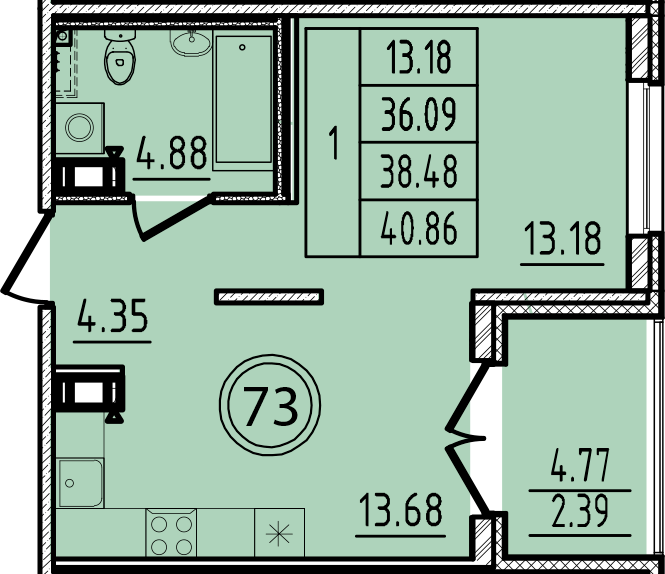 ОК 14 корпус 2 квартира 73