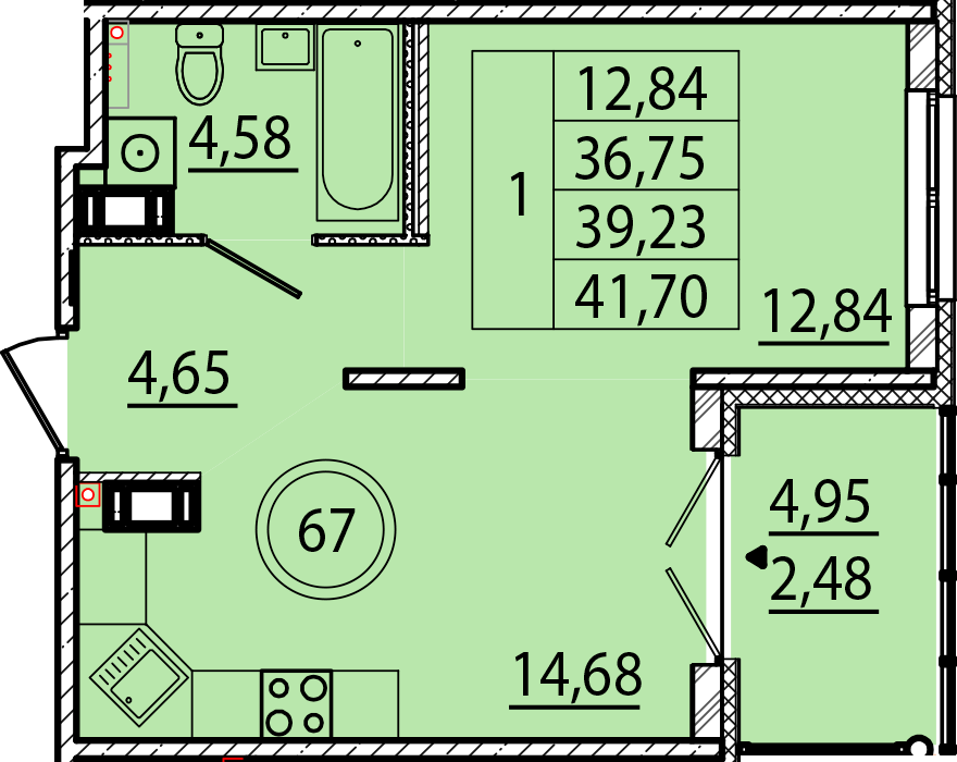 ОК 15 корпус 1 квартира 67