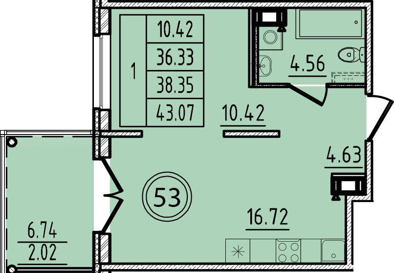 ОК 14 корпус 2 квартира 53