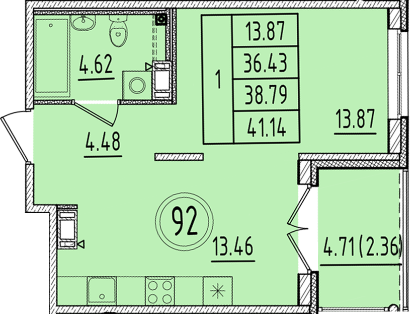 ОК 6.4. корпус 1 квартира 92