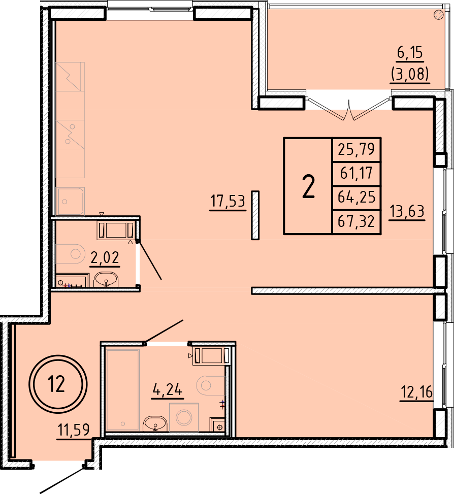 ОК 16 корпус 1 квартира 12
