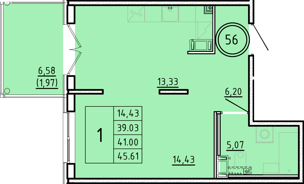 ОК 16 корпус 3 квартира 56
