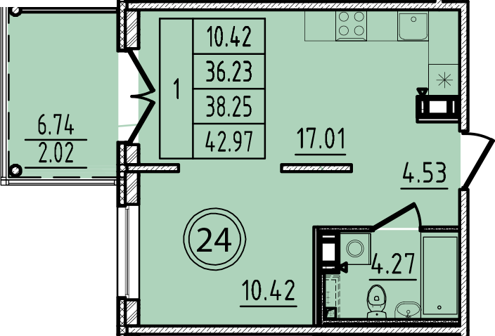 ОК 14 корпус 2 квартира 24