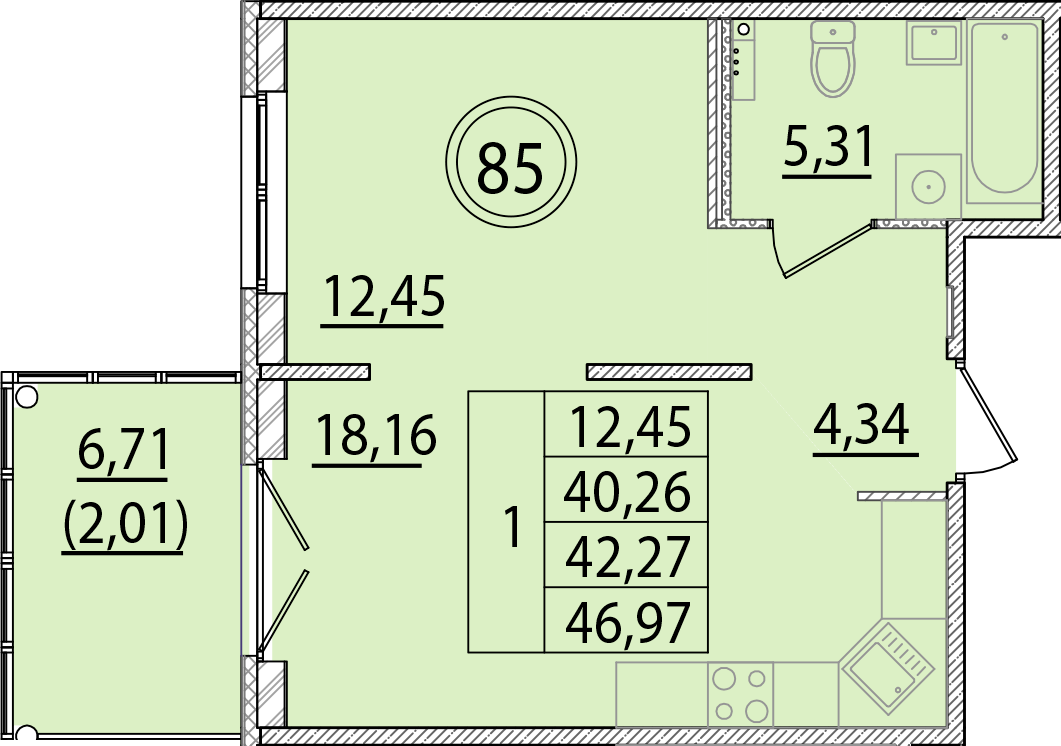 ОК 15 корпус 2 квартира 85