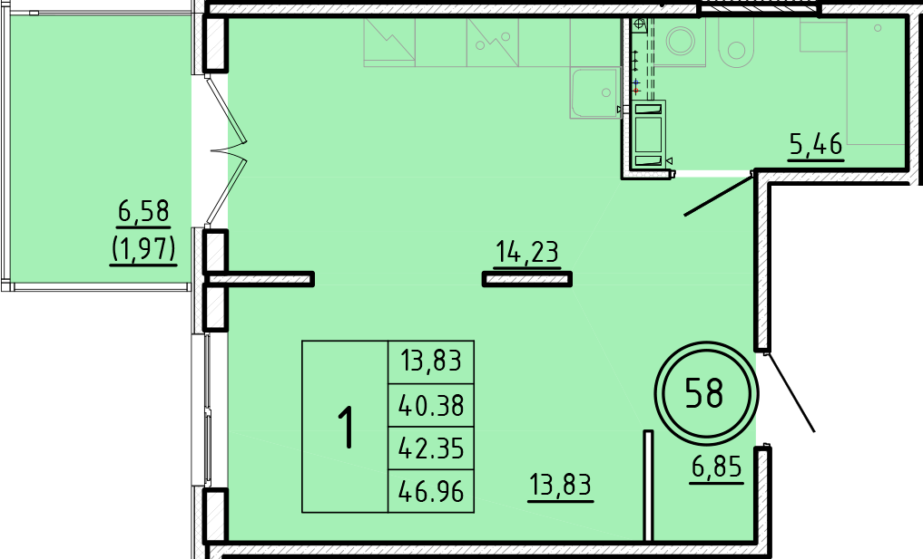 ОК 16 корпус 3 квартира 58