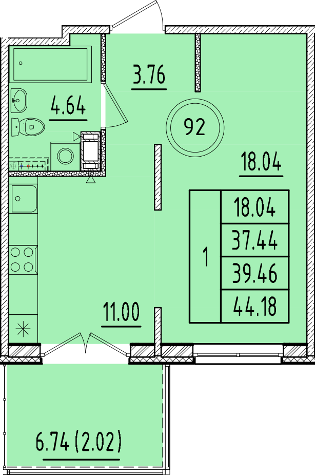 ОК 17 корпус 3 квартира 92