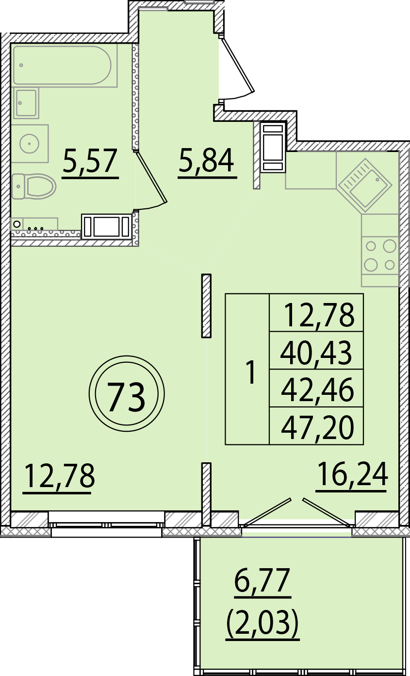 ОК 15 корпус 2 квартира 73