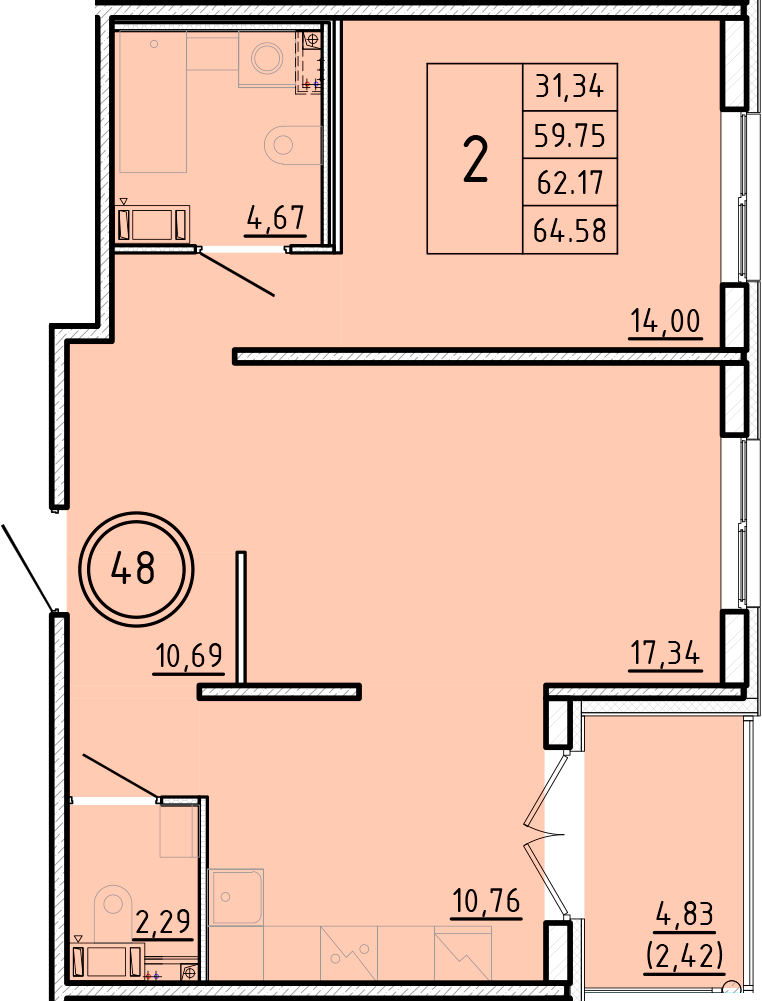 ОК 16 корпус 3 квартира 48