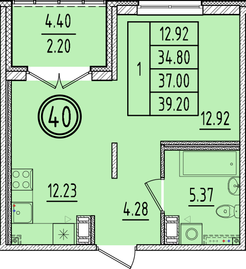 ОК 6.4. корпус 2 квартира 40
