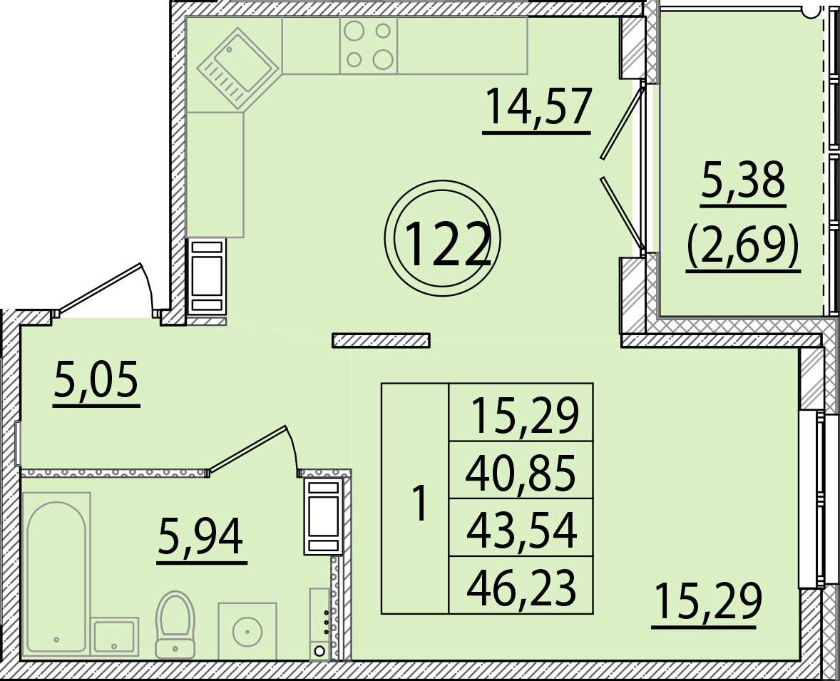 ОК 15 корпус 2 квартира 122