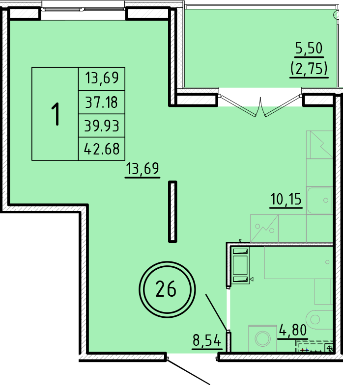 ОК 16 корпус 3 квартира 26