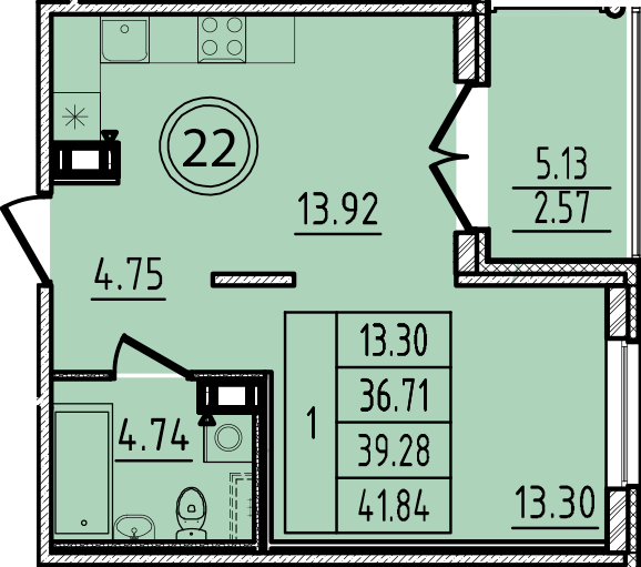 ОК 14 корпус 2 квартира 22