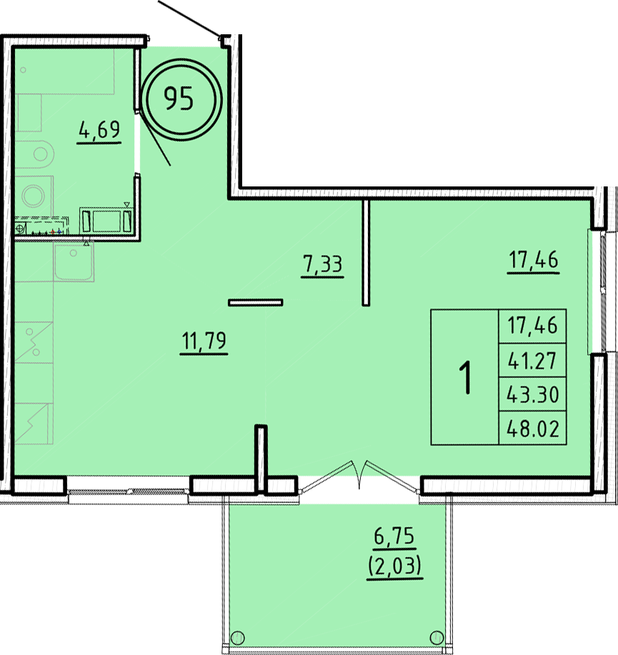 ОК 16 корпус 3 квартира 95