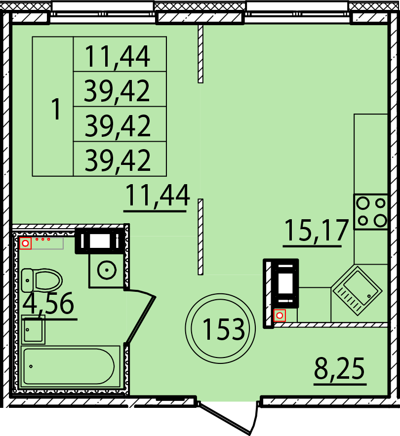 ОК 15 корпус 1 квартира 153