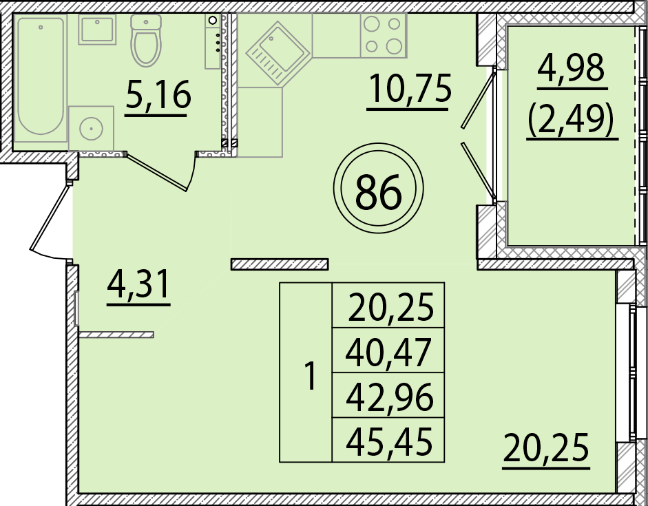 ОК 15 корпус 2 квартира 86