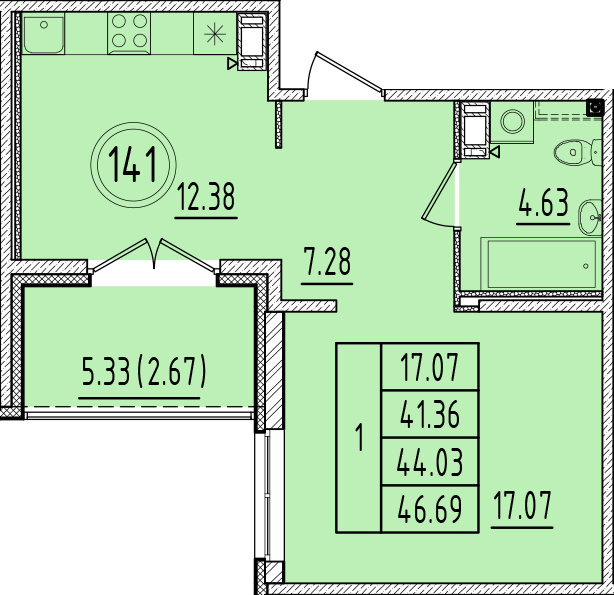 ОК 6.4. корпус 1 квартира 141