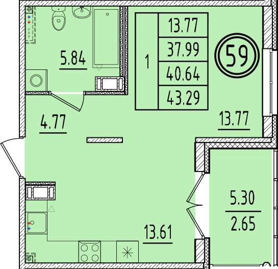 ОК 6.4. корпус 2 квартира 59