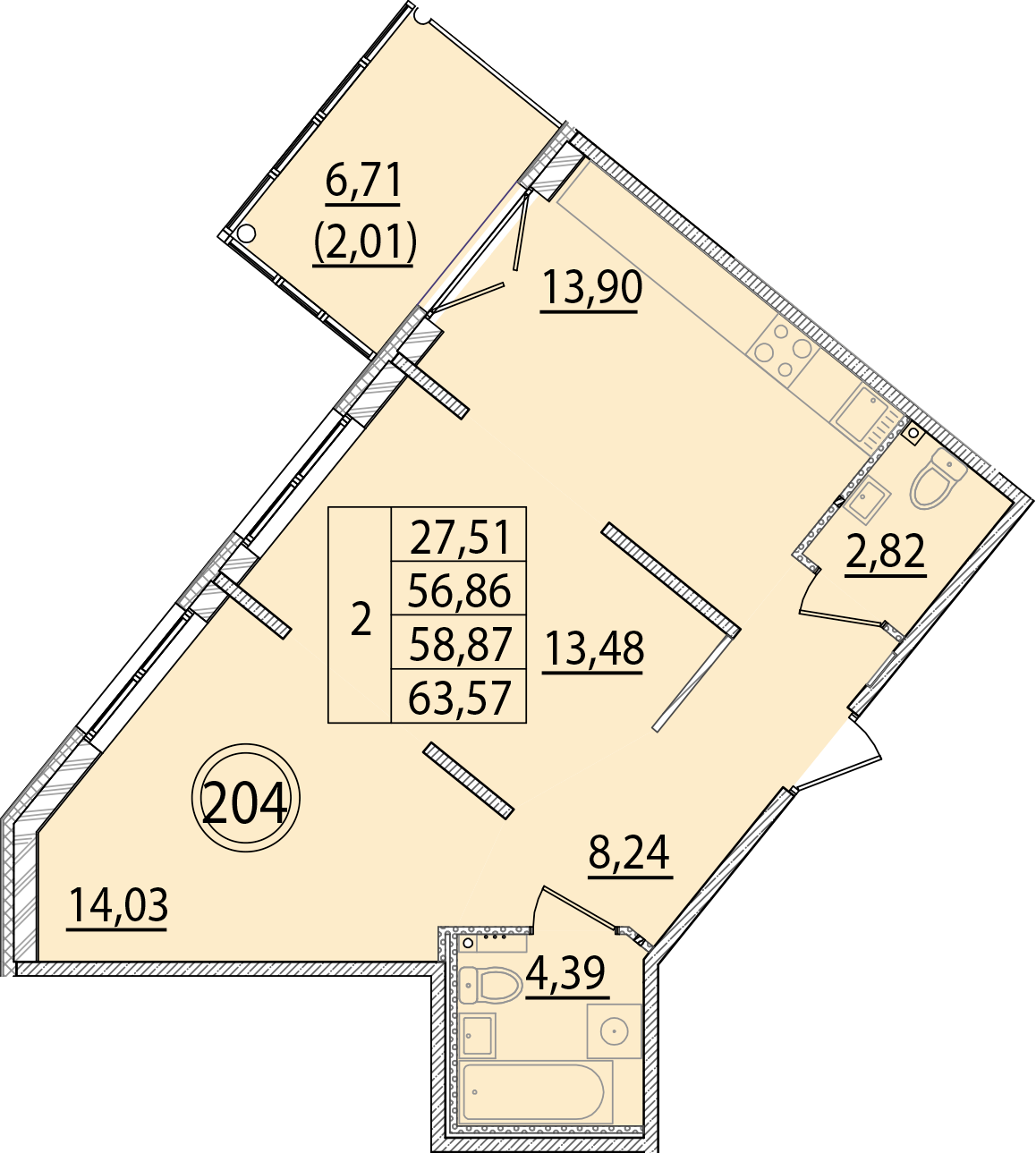 ОК 15 корпус 2 квартира 204