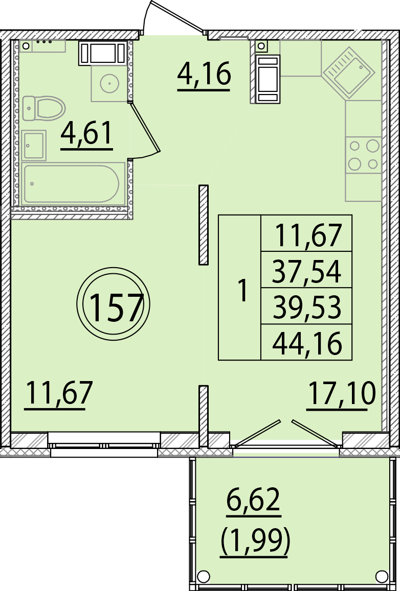 ОК 15 корпус 2 квартира 157