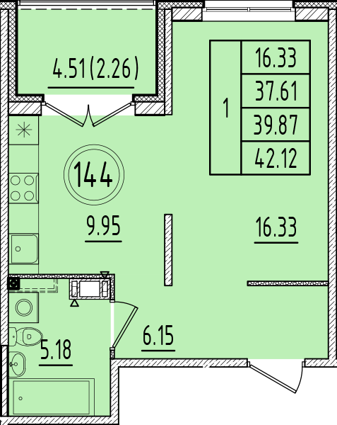 ОК 6.4. корпус 1 квартира 144