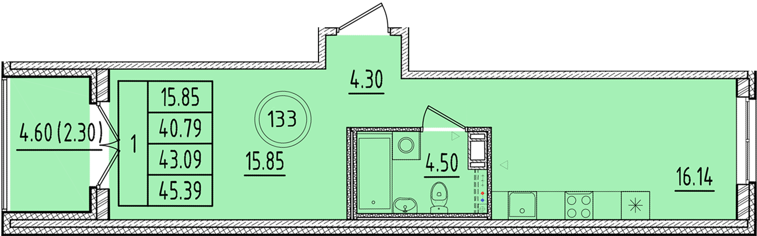ОК 17 корпус 1 квартира 133
