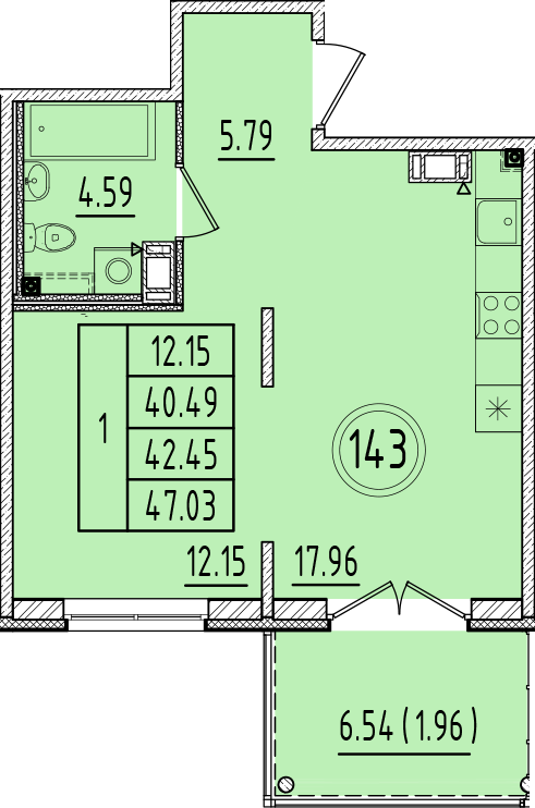 ОК 6.4. корпус 1 квартира 143