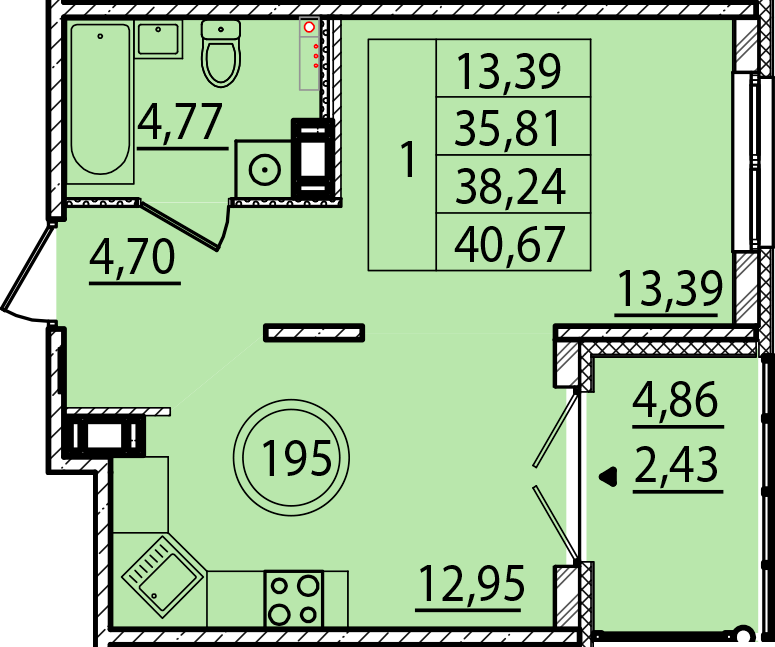 ОК 15 корпус 1 квартира 195