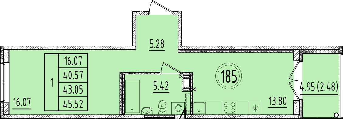 ОК 6.4. корпус 1 квартира 185