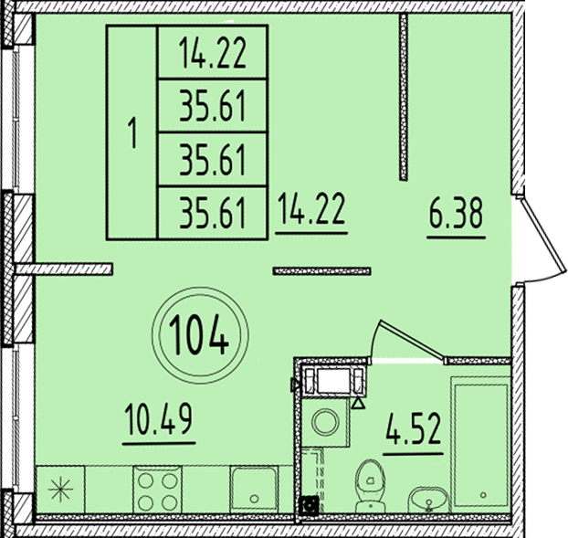 ОК 6.4. корпус 1 квартира 104