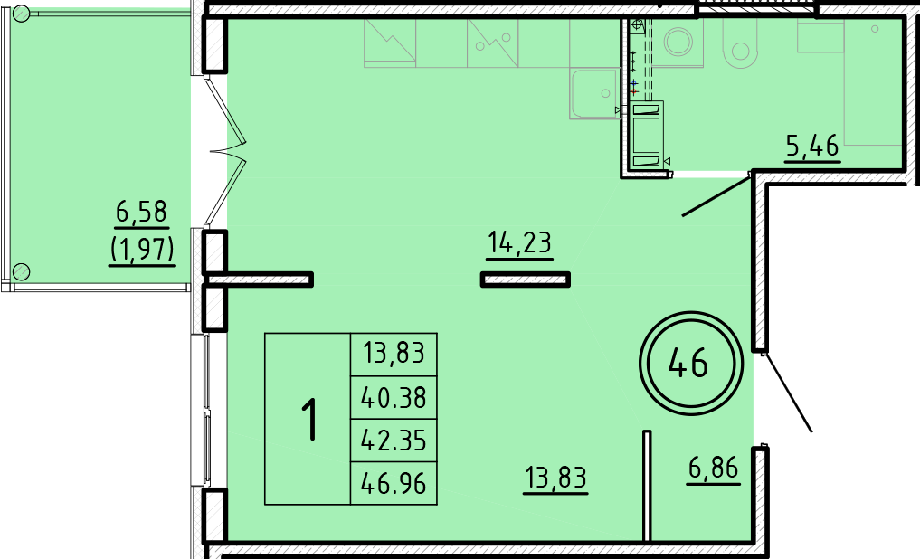 ОК 16 корпус 3 квартира 46