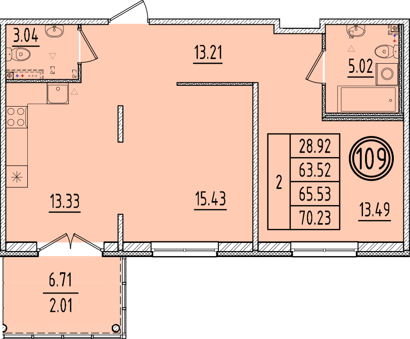 ОК 6.4. корпус 2 квартира 109