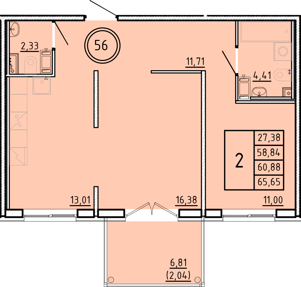 ОК 16 корпус 1 квартира 56