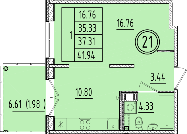 ОК 6.4. корпус 1 квартира 21
