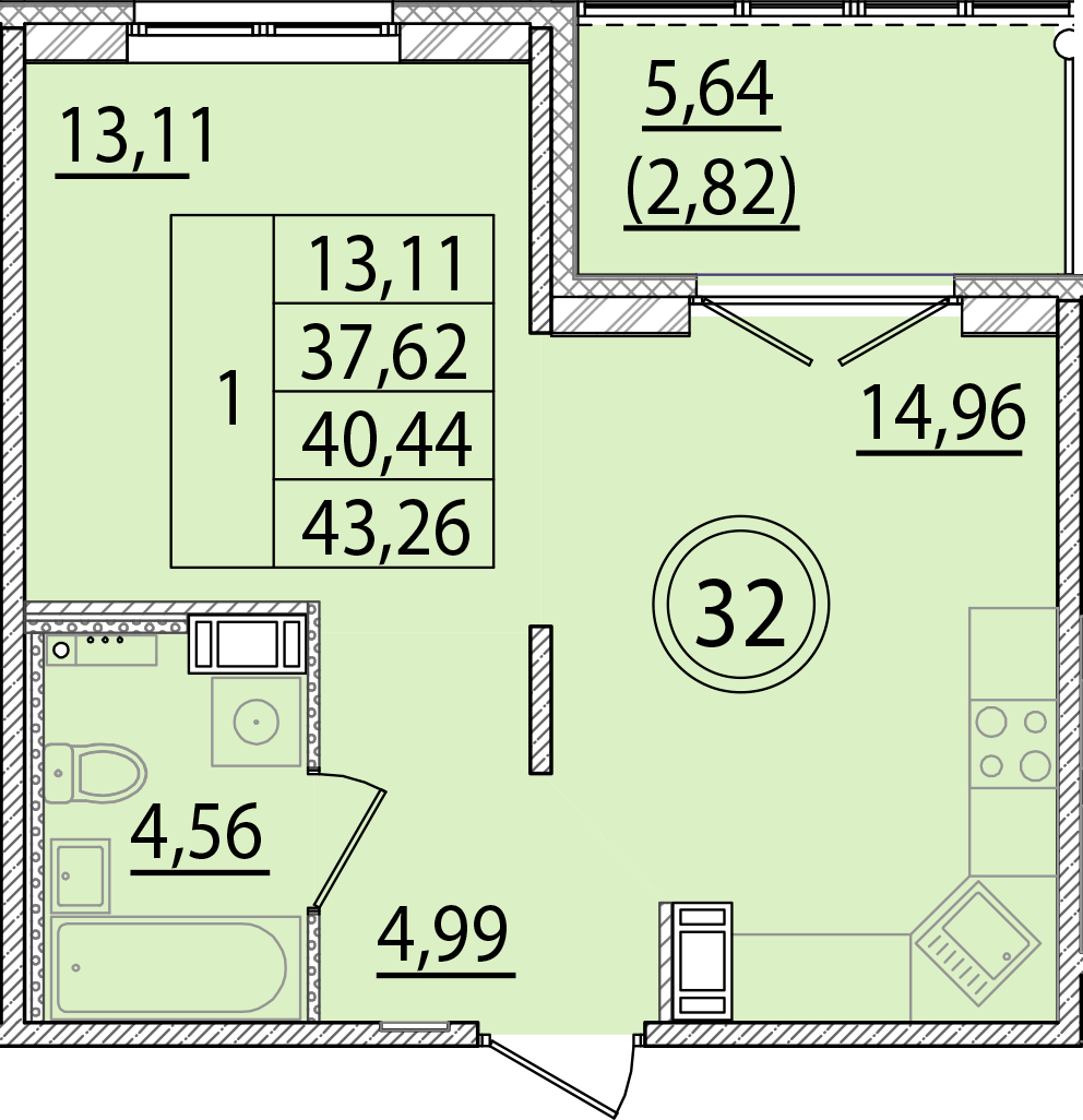 ОК 15 корпус 2 квартира 32