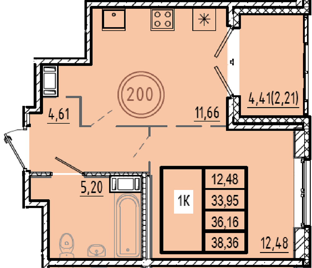 ОК 9.1 корпус 1 квартира 200
