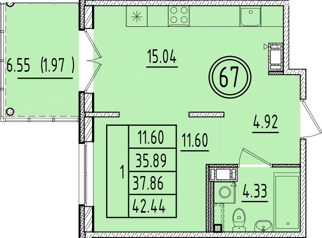 ОК 6.4. корпус 1 квартира 67
