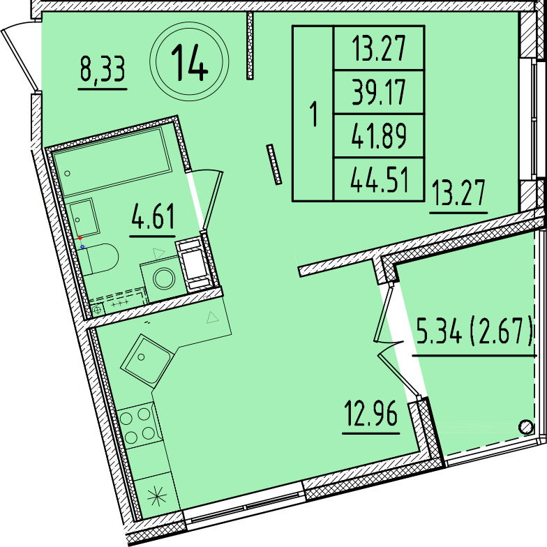ОК 17 корпус 2 квартира 14
