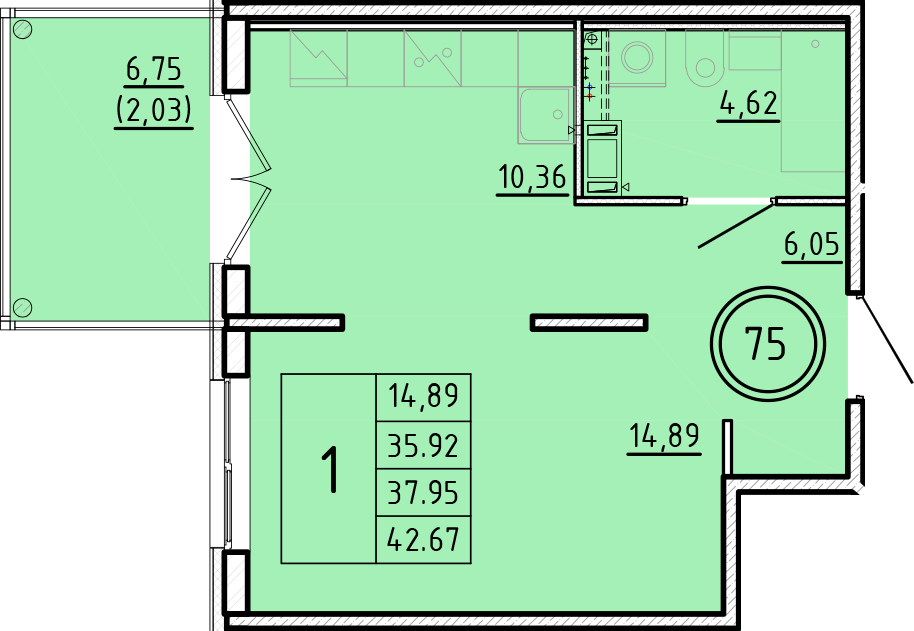 ОК 16 корпус 3 квартира 75