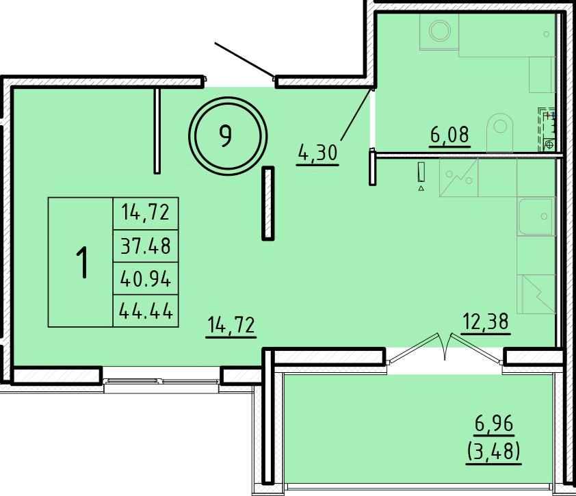 ОК 16 корпус 3 квартира 9