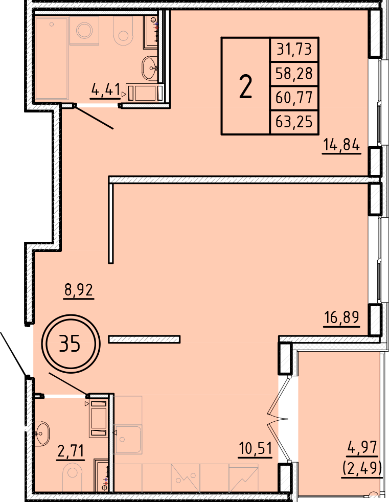 ОК 16 корпус 1 квартира 35