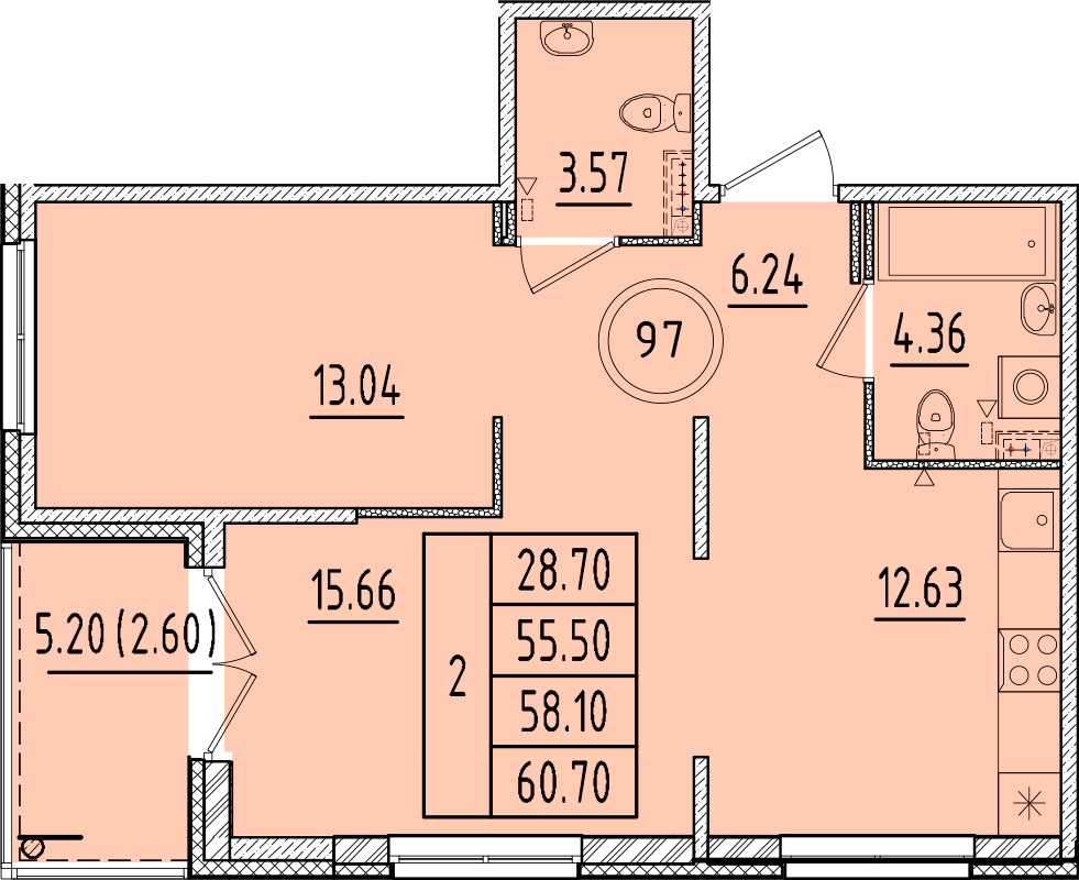 ОК 17 корпус 3 квартира 97