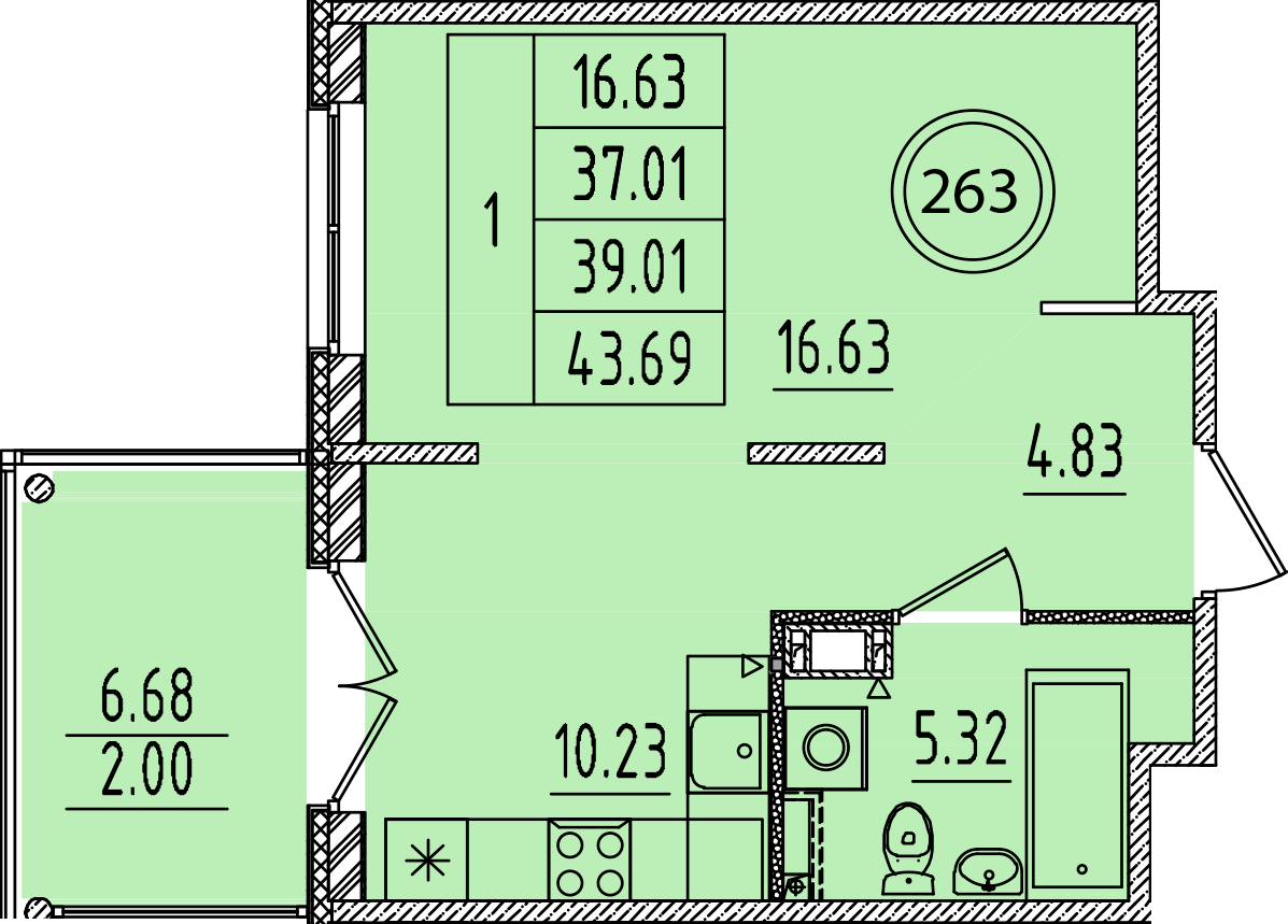 ОК 14 корпус 3 квартира 263